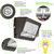 6900 Lumen Max - 50 Watt Max - Wattage and Color Selectable LED Wall Pack Fixture Thumbnail