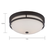 13 in. Flush Mount Ceiling Light Fixture - Frosted Glass - Bronze Finish Thumbnail