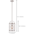 14 in. x 8 in. Pendant Fixture - Opal Glass Shade - Nickel Finish Thumbnail