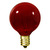 7 Watt - 2 in. Dia. - G16 (G50) Globe Light Bulb - Transparent Red Thumbnail