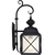18 in. x 7 in. Outdoor Wall Sconce Fixture - Seeded Glass - Black Finish Thumbnail