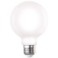 800 Lumens - 9 Watt - 4.64 in. x 3.15 in. - LED G25 Globe Filament Bulb - Warm Dimming 3000 to 1800 Kelvin - Milky Finish - 60 Watt Equal - Medium Base - 90 CRI - 120 Volt - Bulbrite 776404