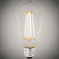 450 Lumens - 5 Watt - 5000 Kelvin - LED Edison Filament Bulb - 5.4 in. x 2.5 in. - 40 Watt Equal - 95 CRI - 120 Volt - TCP FST19D4050E26SCL95