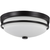 13 in. Flush Mount Ceiling Light Fixture - Frosted Glass - Bronze Finish Thumbnail