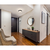 13 in. Flush Mount Ceiling Light Fixture - Frosted Glass - Bronze Finish Thumbnail