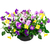 45 in. Wide Purple and Yellow Petunia Topiary - UV Resistant Thumbnail
