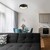 18 in. LED Flush Mount Ceiling Light Fixture - White Baffle - Black Finish Thumbnail