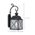 25 in. x 10 in. Outdoor Wall Sconce Fixture - Seeded Glass - Black Finish Thumbnail