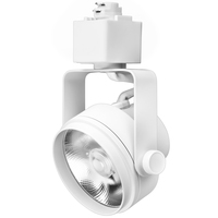 850 Lumens - 12 Watt - Color Selectable LED Track Light Fixture - Gimbal - Kelvin 2700-3000-3500-4000-5000 - 36 Deg. Beam Angle - White - Halo Track Compatible - 90 CRI - 120 Volt - PLT-12475