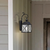 25 in. x 10 in. Outdoor Wall Sconce Fixture - Seeded Glass - Black Finish Thumbnail