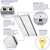 5800 Lumen Max - 50 Watt Max - 2 x 4 LED Troffer Fixture with Emergency Backup - Three Flat Light Panels - Wattage and Color Selectable Thumbnail