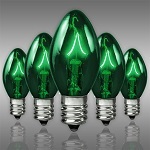 Green C7 Incandescent Christmas Light Bulbs - Category Image