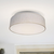 15 in. Color Selectable LED Flush Mount Ceiling Light Fixture - Fabric Shade - Beige Finish Thumbnail
