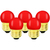 7 Watt - S11 Light Bulb - Opaque Red - 5 Pack Thumbnail