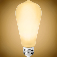 450 Lumens - 5 Watt - 2400 Kelvin - LED Edison Filament Bulb - 5.5 in. x 2.5 in. - 40 Watt Equal - 92 CRI - 120 Volt - PLT-12835