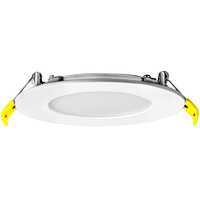 10 Watt - 700 Lumens - 4 in. Color Selectable New Construction LED Downlight Fixture - Hardwire - Kelvin 2700-3000-3500-4000-5000 - 60 Watt Incandescent Equal - Round - White Trim - 90 CRI - 120 Volt - Halco 89093