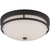 13 in. Flush Mount Ceiling Light Fixture - Frosted Glass - Bronze Finish Thumbnail
