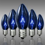 Blue C7 Incandescent Christmas Light Bulbs - Category Image