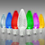 Color Changing - LED C9 - Christmas Light Replacement Bulbs - Faceted Finish Thumbnail