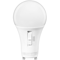 1600 Lumens - 14 Watt - LED A19 Light Bulb with 5 Selectable Color Temperatures - Kelvin 2700-3000-3500-4000-5000 - 100 Watt Equal - GU24 Base - 120 Volt - PLT-13587
