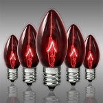 Red C7 Incandescent Christmas Light Bulbs - Category Image
