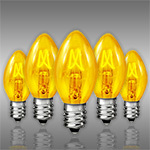 Yellow C7 Incandescent Christmas Light Bulbs - Category Image