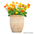 45 in. Wide Yellow and Orange Petunia Topiary - UV Resistant Thumbnail