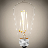 450 Lumens - 5 Watt - 4000 Kelvin - LED Edison Filament Bulb - 5.4 in. x 2.5 in. - 40 Watt Equal - 95 CRI - 120 Volt - TCP FST19D4040E26SCL95