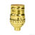 Short Medium Base Socket -  Keyless - Polished Brass Finish Thumbnail