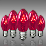 Pink C7 Incandescent Christmas Light Bulbs - Category Image