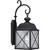 25 in. x 10 in. Outdoor Wall Sconce Fixture - Seeded Glass - Black Finish Thumbnail