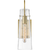17 in. x 5 in. Wall Sconce Fixture - Clear Glass - Brass Finish Thumbnail
