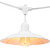 15 ft. Patio Stringer - Comes with (10) LED S14 Filament Bulbs and (10) Pleated Iron Shades Thumbnail