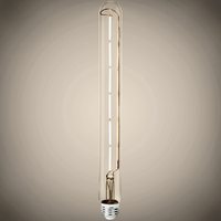 800 Lumens - 8.5 Watt - 4000 Kelvin - LED T10 Tubular Filament Bulb - 12.01 in. x 1.26 in. - Clear - 60 Watt Equal - Cool White - Medium Base - 90 CRI - 120 Volt - PLT-13499