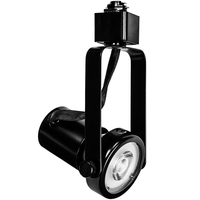 Track Light Fixture - Gimbal Ring - Black - Operates up to 50 Watt PAR20 - Halo Track Compatible - 120 Volt - PLT-10222