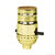 Medium Base Socket - On-Off Push Switch - Brass Finish Thumbnail