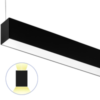 8 ft. Color Selectable Architectural LED Linear Fixture - Up/Down Light - 8060 Total Lumens - Black - Linkable - 65 Watt - Kelvin 3500-4000-5000 - 120-277 Volt - PLT-80075