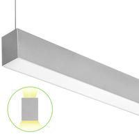 4 ft. Color Selectable Architectural LED Linear Fixture - Up/Down Light - 6200 Total Lumens - Silver - Linkable - 50 Watt - Kelvin 3500-4000-5000 - 120-277 Volt - PLT-80073