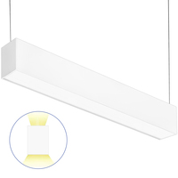 2 ft. Wattage and Color Selectable Architectural LED Linear Fixture with Diffuser Lens - Up/Down Light - 2300 Total Lumens - White - Versa Series - Linkable - Watts 10-15-20 - Kelvin 3000-3500-4000 - 120-277 Volt - PLT PremiumSpec PLT-90426