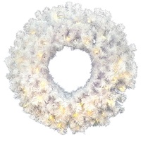 2 ft Wreath Crystal WHT Spruce