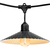 15 ft. Patio Stringer - Comes with (10) LED S14 Filament Bulbs and (10) Hammered Iron Shades Thumbnail