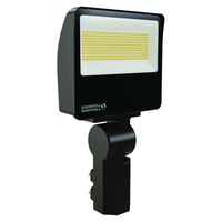 14,450 Lumen Max - 100 Watt Max - Wattage and Color Selectable LED Flood Light Fixture with Integrated Photocell - Watts 53-69-100 - Kelvin 3000-4000-5000 - Yoke and Slipfitter Mount - 120-277 Volt - Lithonia ESXF3 ALO SWW2 YS DDB
