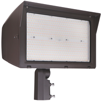 23,094 Lumen Max - 150 Watt Max - Wattage and Color Selectable LED Flood Light Fixture with Adjustable Beam Angle and Photocell - Watts 100-120-150 - Kelvin 3000-4000-5000 - Trunnion Mount - 277-480 Volt - PLT-13621