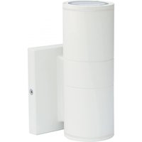7 in. LED Outdoor Wall Sconce Fixture - Up or Down Installation - White Finish - 900 Lumens - 10 Watt - 3000 Kelvin - 90 CRI - 120-277 Volt - Nuvo 62-1137