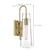 17 in. x 5 in. Wall Sconce Fixture - Clear Glass - Brass Finish Thumbnail