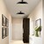 20 in. Semi Flush Mount Ceiling Light Fixture - Black Shade - Brass Finish Thumbnail