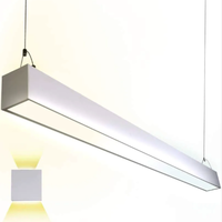 8 ft. Color Selectable Architectural LED Linear Fixture - Up/Down Light - 13,000 Total Lumens - White - Linkable - 100 Watt - Kelvin 3000-4000-5000 - 120-277 Volt - Euri Lighting EUD8-100W103sw-W