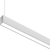 8 ft. Wattage and Color Selectable Architectural LED Linear Fixture with Diffuser Lens - Up/Down Light - 6400 Total Lumens - White Thumbnail