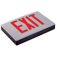 LED Exit Sign - Red Letters - Die Cast Aluminum - Single or Double Face - 90 Min. Battery Backup - 120/277 Volt - Exitronix 400U-WB-BL