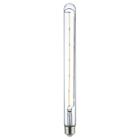 800 Lumens - 8.5 Watt - 4000 Kelvin - LED T9 Tubular Filament Bulb - 12.01 in. x 1.1 in. - Clear - 60 Watt Equal - Cool White - Medium Base - 90 CRI - 120 Volt - PLT-13511